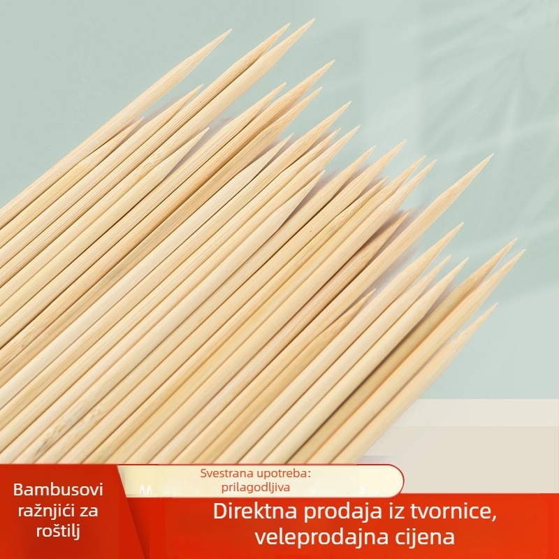 Bambus štapići za roštilj, ražnjići za kobasice i voće, malo pakiranje