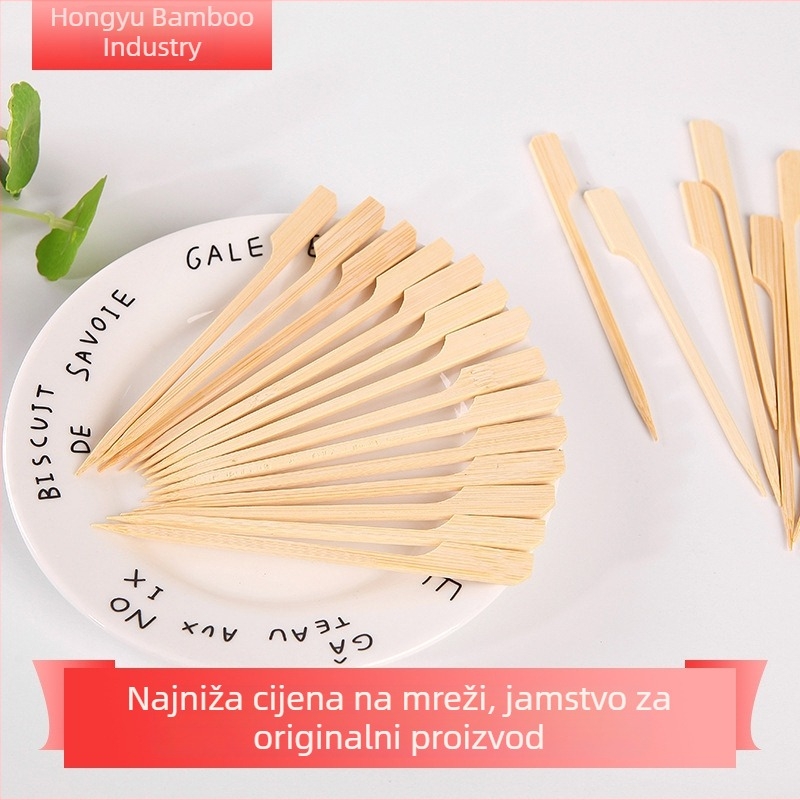 Bambus štapići za Oden, voćni štapići, štapići za ljutu juhu, mini štapići s kandiziranim hlohom; duljina 9–30 cm, debljina 0,3 cm