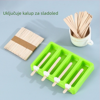 Drvene štapiće za sladoled, jednokratne, ručno izrađene DIY, kvaliteta hrane, dimenzije 114×10×2 mm