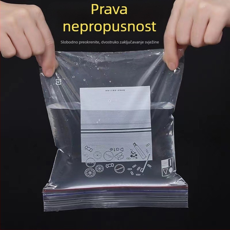 Vrećice za hranu s dvostrukim zatvaranjem, debele vrećice sa zatvaračem, kvalitete hrane, za porcijiranje i očuvanje svježine
