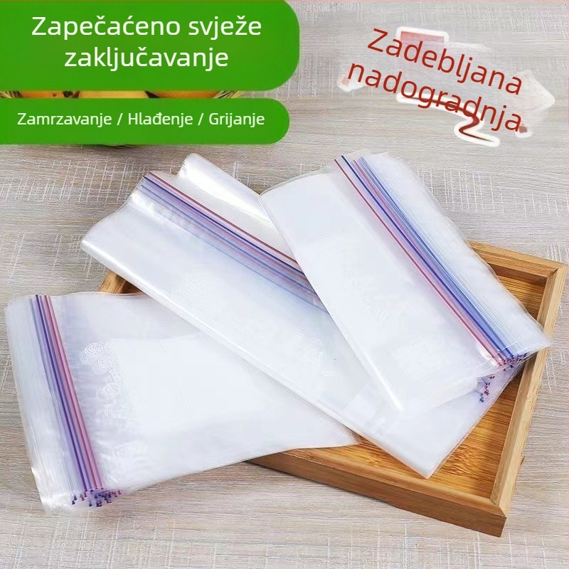 Vrećice za hranu s dvostrukim zatvaranjem, debele vrećice sa zatvaračem, kvalitete hrane, za porcijiranje i očuvanje svježine