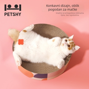 PETSHY Ploča za grebanje mačaka s integriranim gnijezdom i posudom — otporna na habanje, bez otkrivanja dlake, dugotrajna ploča za kandže