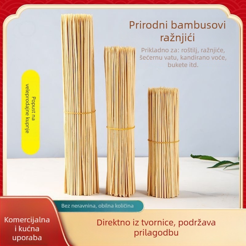 100 g škrobne kobasice na bambus štapićima, duljina 25–30 cm