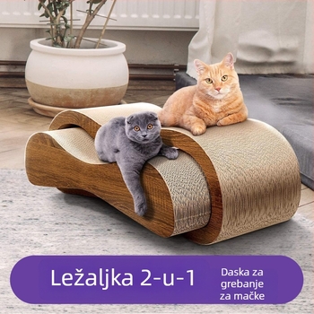 2-u-1 mačja grebalica od valovitog papira i udoban ležaljka s grebalicom