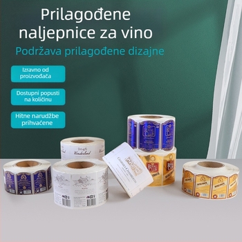 Šarene role samoljepljive etikete, prilagođene prozirne brtvene naljepnice za etikete čaja i vina
