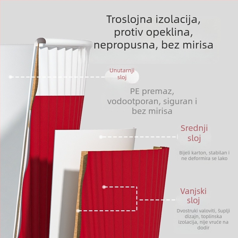 Yunlei jednokratna papirna šalica za kavu – debela papirnata šalica za mliječni čaj, za ponijeti uz poklopac, zaštita od opeklina