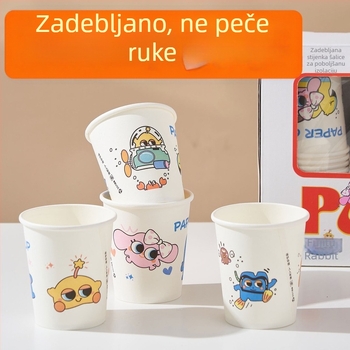 Jednokratne papirnate čaše za vodu i čaj, debele, kućna upotreba, veliki kapacitet