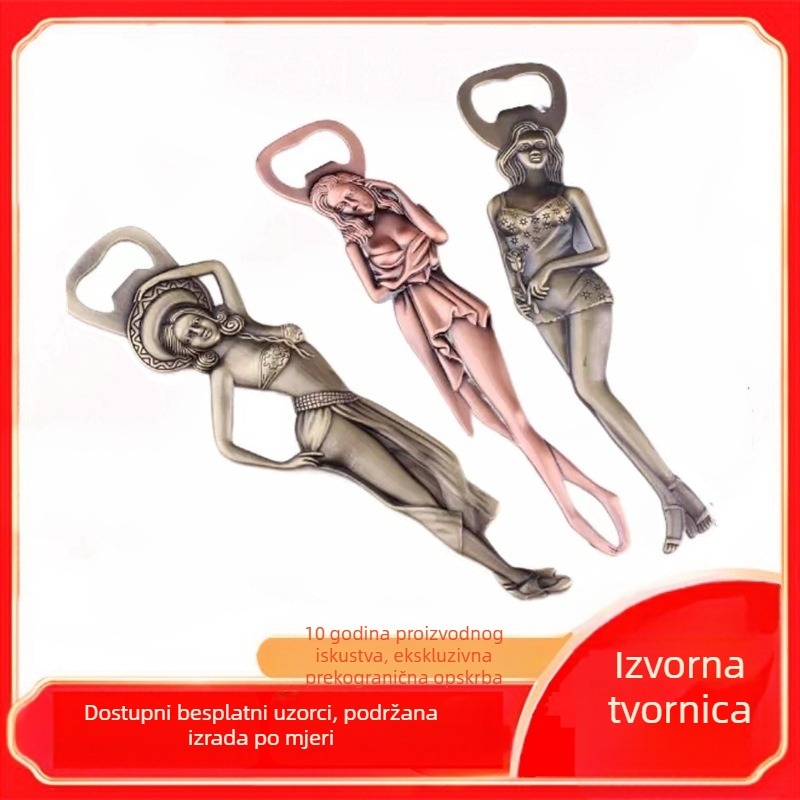 Wow Retro ljepota otvarač za boce, personalizirani kreativni metalni otvarač za pivo, dekorativni otvarač boca, seksi otvarač čepova