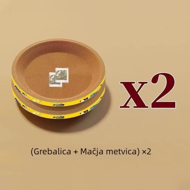 Ovalna ploča za grebanje mačaka od valovitog kartona, extra velika, izdržljiva