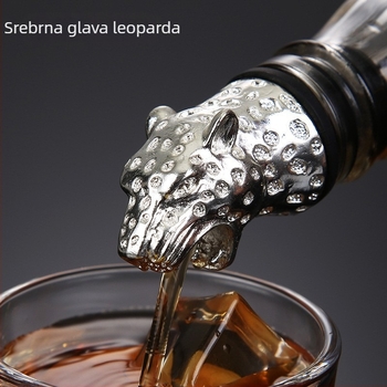 Izlivač vina s glavom leoparda od cinkove legure, čep za bocu za kućnu upotrebu