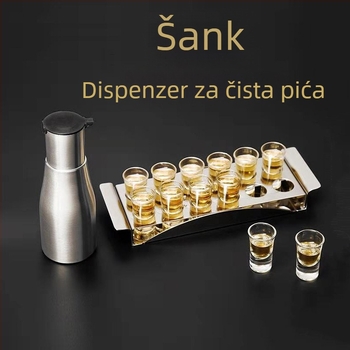 Dekanter za vino i koktel shaker od nehrđajućeg čelika 304, zapremina 301-400 ml, za bar