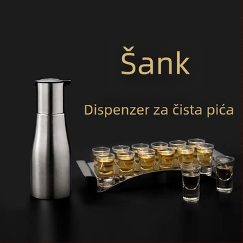 Dekanter za vino i koktel shaker od nehrđajućeg čelika 304, zapremina 301-400 ml, za bar