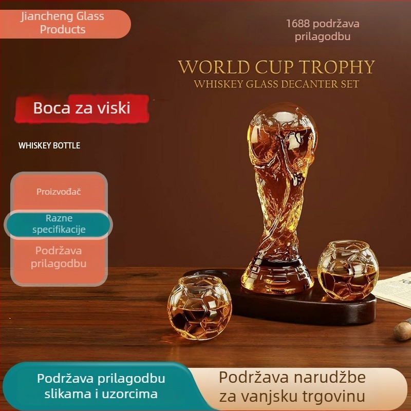Decanter Hercules Cup za crveno vino i whisky, prozirno borosilikatno staklo