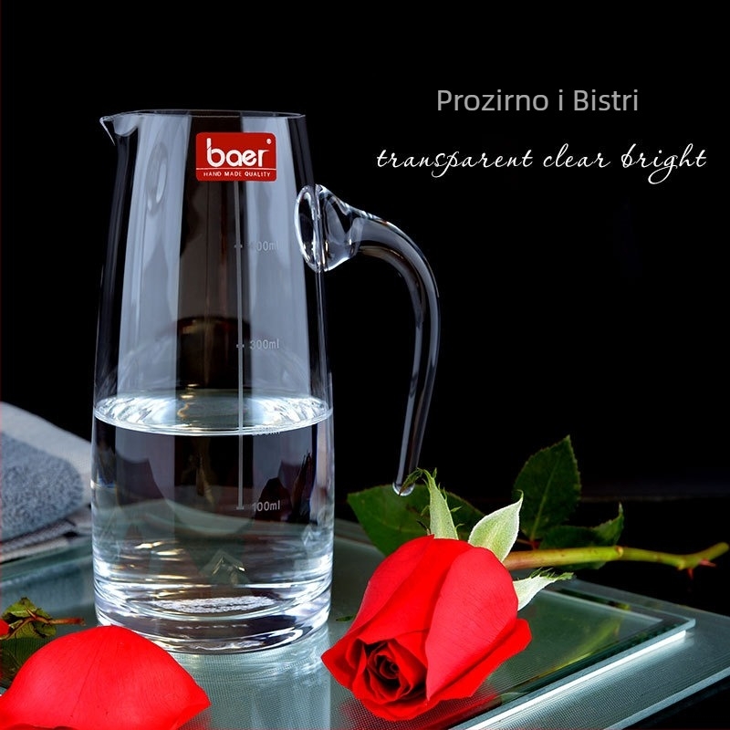 Baer stakleni dispenser za vino, ručno izrađeno kristal s mjernom skalom