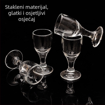 Set od 6 staklenih čašica za shot, moderan minimalistički stil, kapacitet 1–100 ml