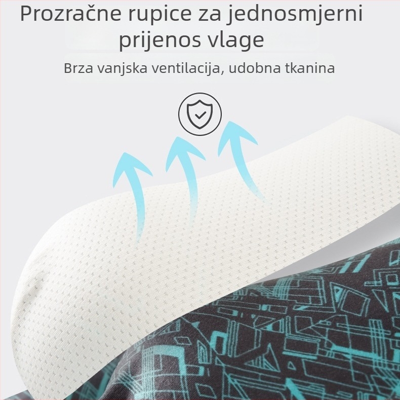 Muške bokserice s linijskom teksturom, prozračne, srednje visine, geometrijski uzorak s prugama, plus veličina