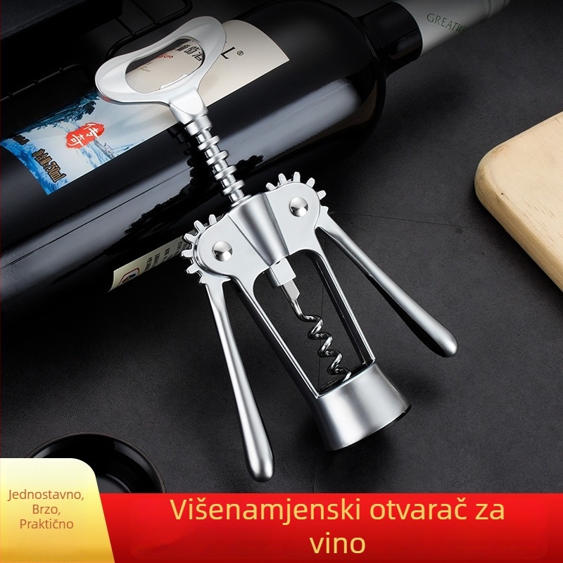 Višenamjenski otvarač boca s laserski graviranim logom, od cinkove legure – poklon