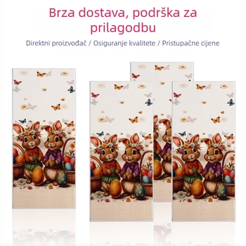 Uskrsne vrećice za slatkiše s otiskom zeca i jaja, vrećice za darove sa šnurlom, OPP plastično pakiranje