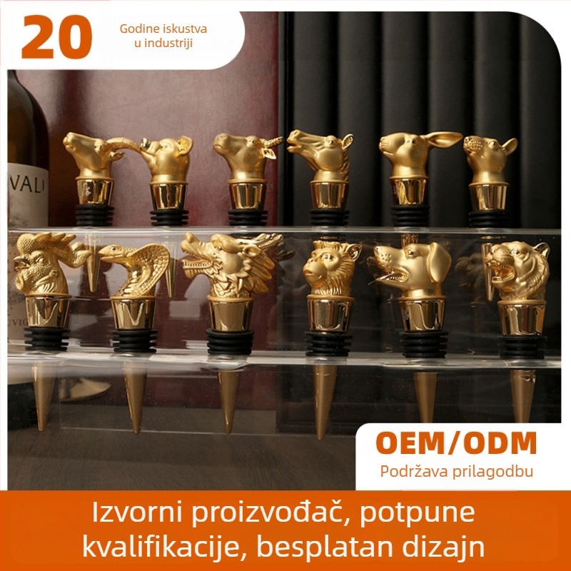 Metalna čep za vino s Drakom zodijaka – vrhunska, personalizirana