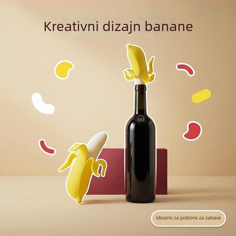 Silikonski stopper u obliku banane za boce vina i šampanjca