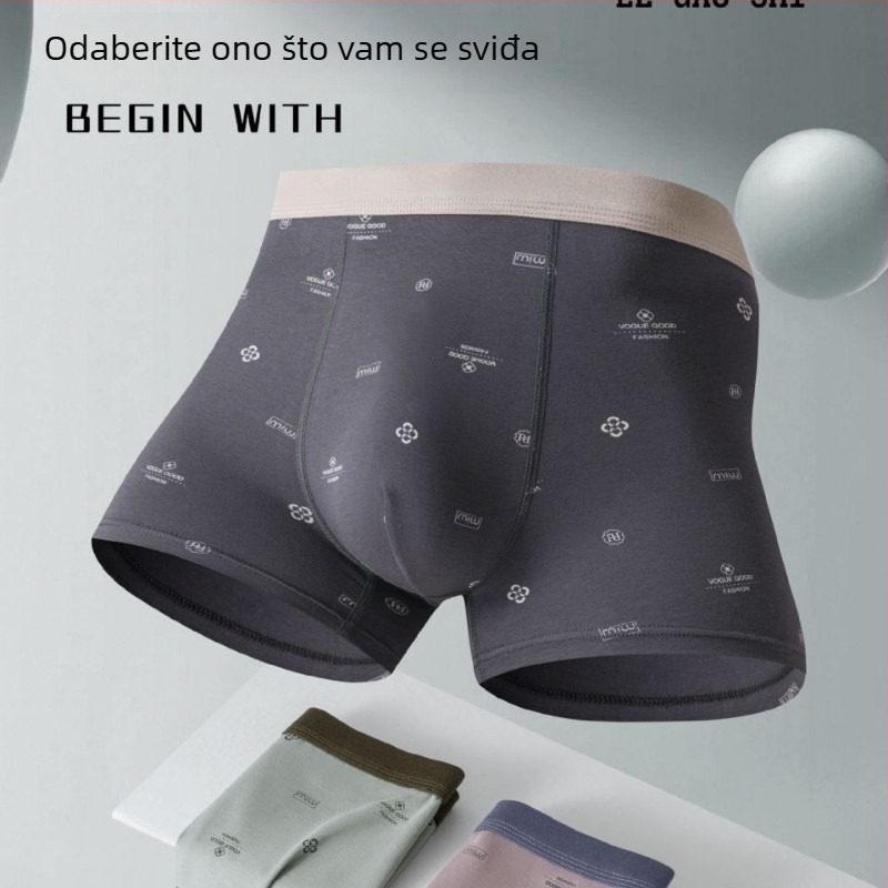 5-komadni paket muških bokserica, veličine XL–7XL, od čistog pamuka, češljanog pamuka, jednofarbne
