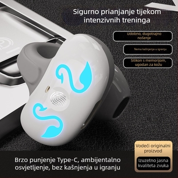 GD68 Bluetooth slušalice s klipom za sport – bežične stereo slušalice, zvuk kroz zrak, niska potrošnja, verzija 5.3, preko 8 sati trajanja