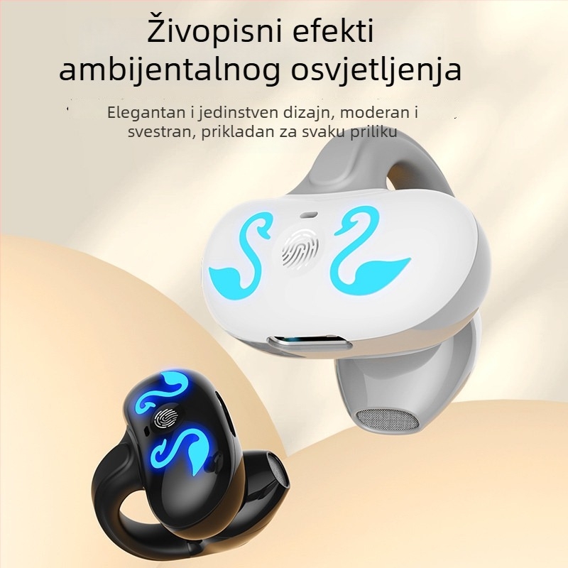 GD68 Bluetooth slušalice s klipom za sport – bežične stereo slušalice, zvuk kroz zrak, niska potrošnja, verzija 5.3, preko 8 sati trajanja