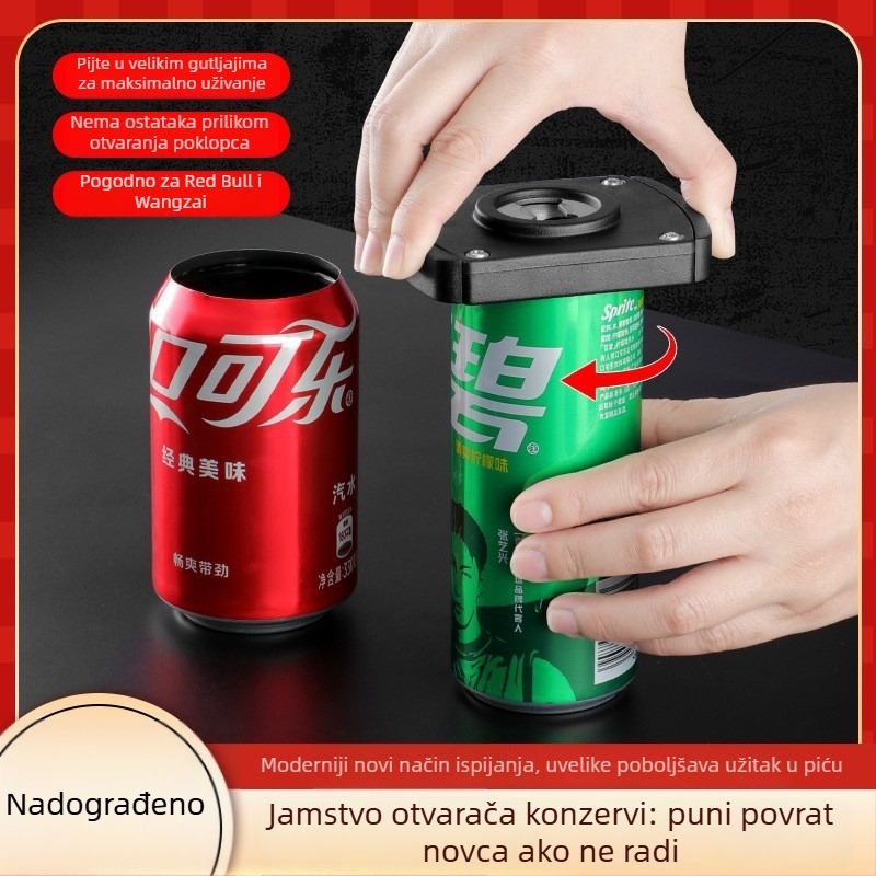 Višenamjenski prijenosni otvarač za konzerve i boce – automatsko otvaranje poklopca, ABS plast
