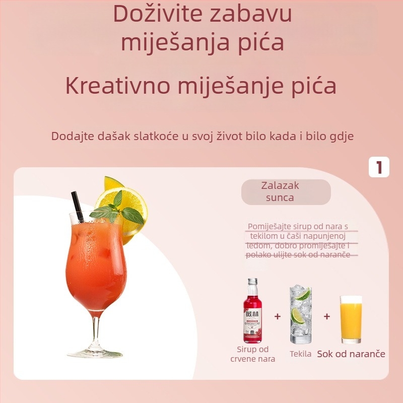 Sirup s okusom nara i liker Blue Curaçao – osnova za koktele s mlijekom čajem i ledenim čajem