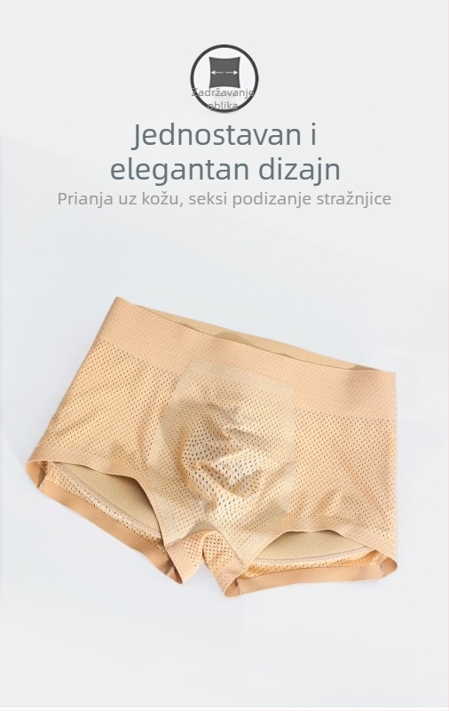 Muške gaćice s jastučićima za podizanje stražnjice, prozračna