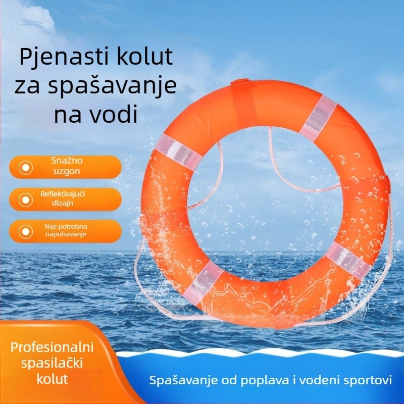 Morski spašavateljski prsten od čvrstog pjenastog plastika, profesionalna uporaba za spašavanje odraslih