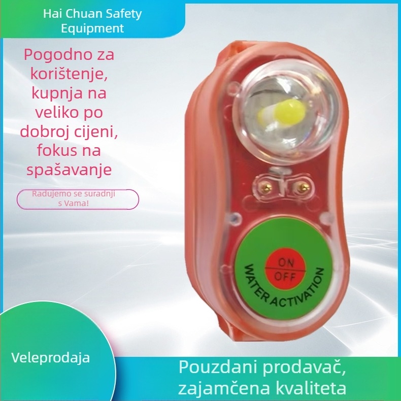 Haichuang RXYD-I Svjetlo za spašavanje na brodu, vodootporno samovizlijeće indikatorsko svjetlo, vodena sigurnosna svjetlost, užet za snorkeling
