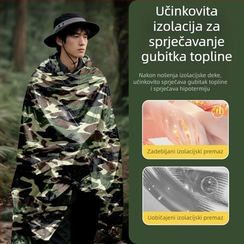 Lanfan maskirana izolacijska deka za nužne situacije – vanjska vodootporna oprema za preživljavanje na otvorenom, prijenosna kompaktna za potres