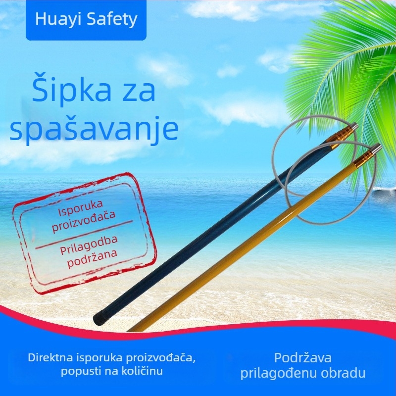 Izvlačna spašavateljska šipka od nehrđajućeg čelika i FRP-a, za vodena spašavanja i pomorske spašavanja
