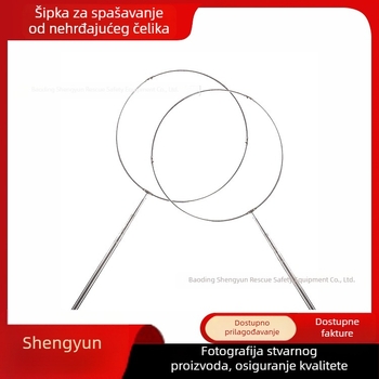 Prijenosni sigurnosni štap od nehrđajućeg čelika za vodu, sklopivi šuplji prsten za potragu i spašavanje, teleskopski višenamjenski štap za spašavanje