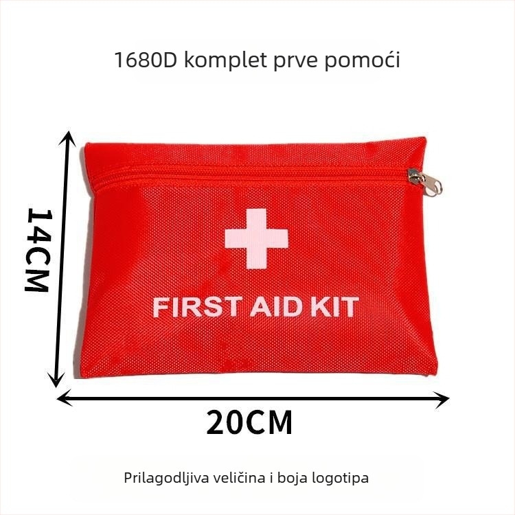 13-dijelni komplet prve pomoći za kampiranje i putovanja na otvorenom te obiteljsku nužnu spremnost