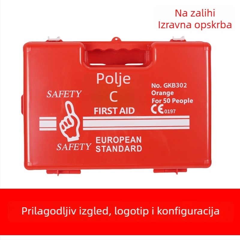 ABS kutija za prvu pomoć, zidna i prijenosna, za tvornicu i laboratorij