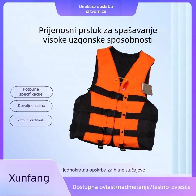 Životni prsluk za odrasle i djecu, prenosivi prsluk s visokim plovnim svojstvima