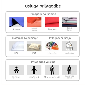 Mladi plivački prsluk za plovidbu, plivanje i ribolov