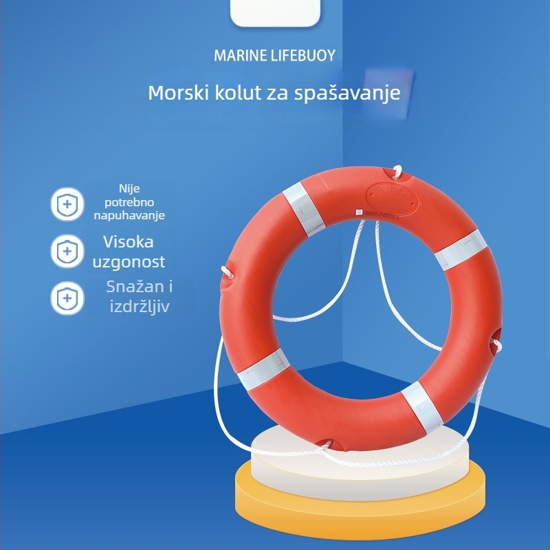 Prilagodljivi odrasli plastični prsten za spašavanje s čvrstim pjenastim jezgrom, za raftanje i ublažavanje poplava