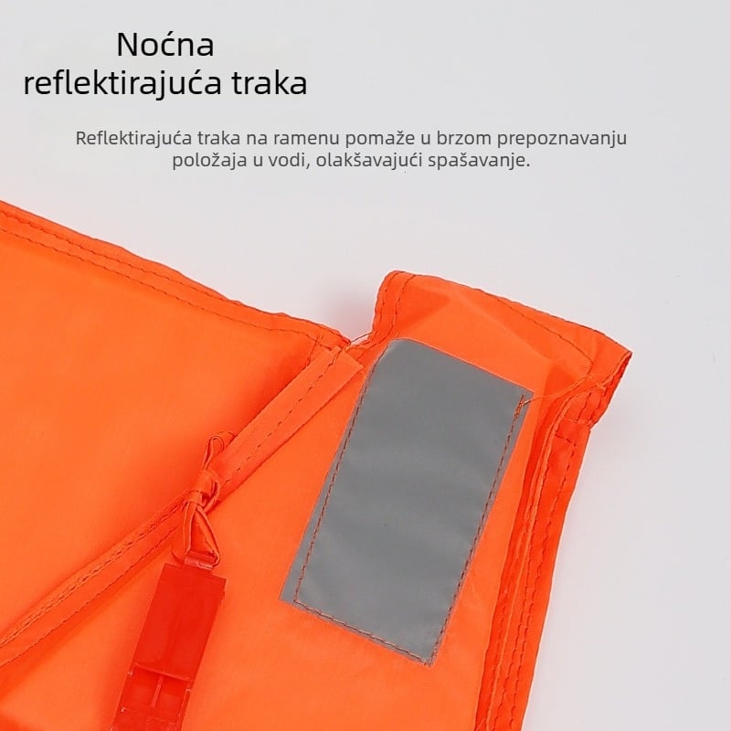 Spasilačka jakna za odrasle s visokim plutanjem, prijenosna debela jakna za ribolov, reflektirajuća univerzalna plivačka jakna za snažne struje