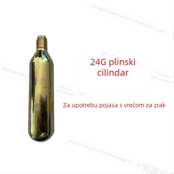 Naduvani životni prsluk s čeličnim CO2 cilindrom, CO2 patrona 33 g/24 g, pojas za spašavanje, tablete koje se rastvaraju u vodi