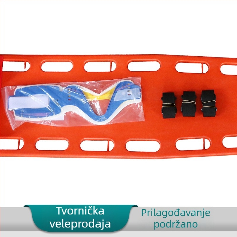 Plivajući spašavateljski nosilj s pločom kralješnice, imobilizatorom glave i podrškom za vrat
