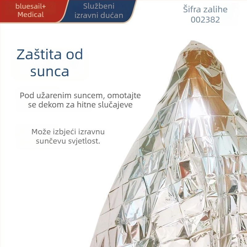 Blue Sail Hitna deka za vanjsku pomoć, prijenosna, zaštita od sunca i izolacija