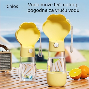 Prenosna posuda za vodu za kućne ljubimce s čašom za piće, za pse i mačke