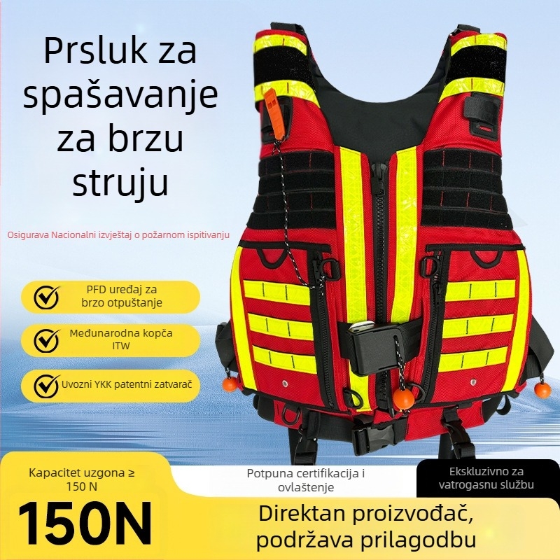 Yasian prsluk za spašavanje na vodi, težak za raftanje, s visokom plovnosti, namijenjen poplavama i pružanju pomoći u katastrofama
