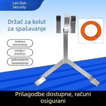 Prilagodljiv stalak za prsten za spašavanje od nehrđajućeg čelika 201/304, namjena za more — fiksni nosač
