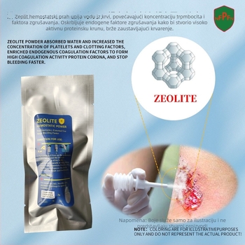 TCCC taktički zeolit hemostatski prah, samoljepljivi zavoj, boksački zavoj, hemostatska gazu