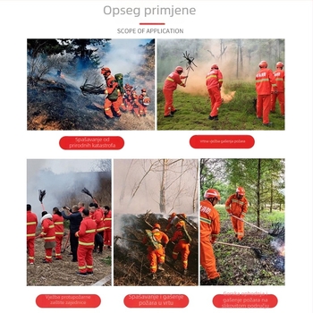 Šumski komplet za gašenje požara broj 2: metla broj 2 i alati za gašenje broj 2: bič za gašenje, gumeni mop, baklja za gašenje
