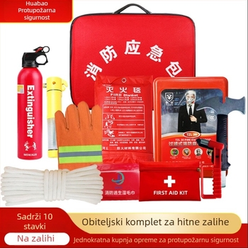 Požarni komplet za dom: prevencija požara, kućni hitni slučajevi, inspekcija požara, prva pomoć, najam stanovanja, nacionalni standard